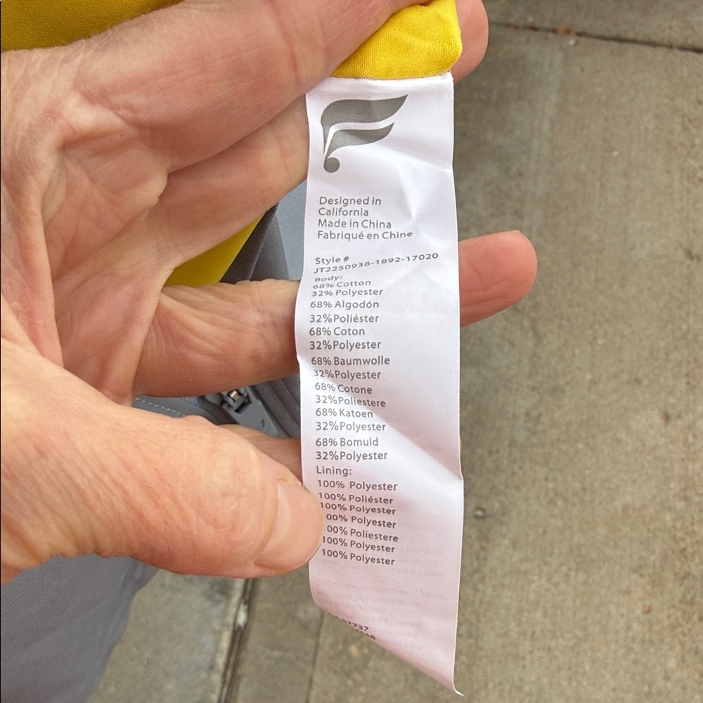 Fabletics  Hooded Jacket with Yellow Drawstrings - Picture 7 of 7